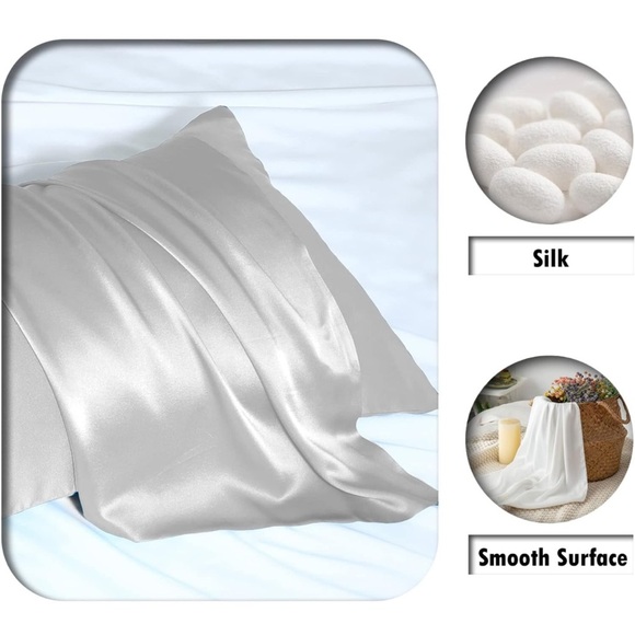 Silk Pillowcase for Hair and Skin Standard Size 20"X 26" with Hidden Zip… - Picture 3 of 7
